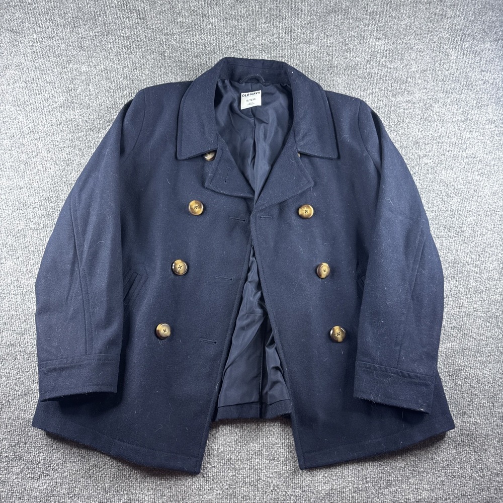 Old Navy‎ Peacoat Womens XL Navy Blue Wool Blend Double Breasted Jacket Pockets